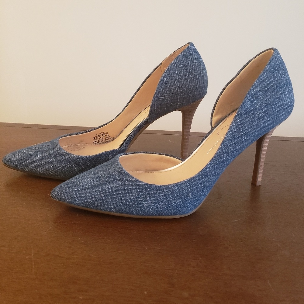 Denim pumps
